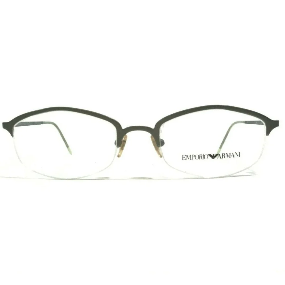 Emporio Armani Eyeglasses Frames 144 1216 Gray Round Half Rim 50-19-135